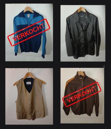 Vintage kledij (adidas, lederen vest, ...) beschikbaar voor biedingen