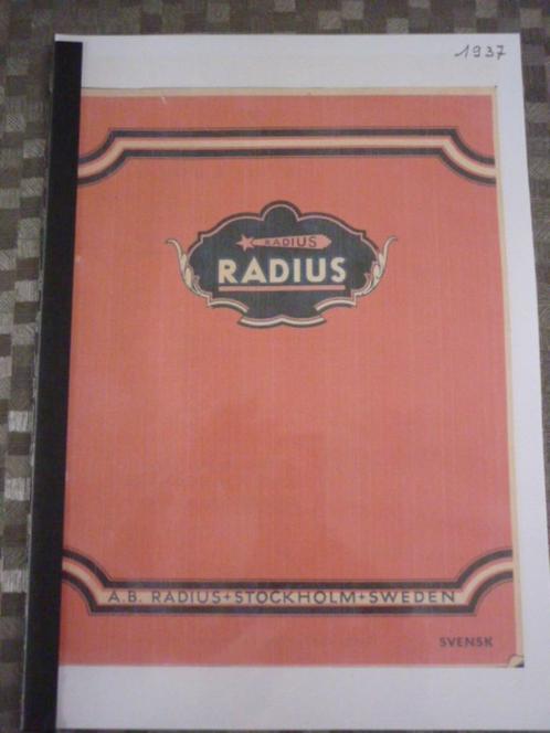 Catalogus Radius 1937, Antiquités & Art, Antiquités | Outils & Instruments, Enlèvement ou Envoi