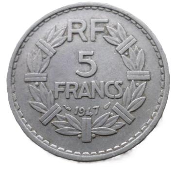 FRANCE.... 5 francs Lavrillier -année 1947