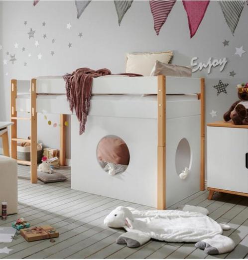 Demi-lit superposé coloré avec murs de jeu, Enfants & Bébés, Chambre d'enfant | Lits superposés & Lits mezzanines, Comme neuf