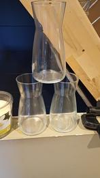 6 x glazen vazen 20cm hoog nieuw OP = OP, Overige kleuren, Nieuw, Ophalen of Verzenden, Glas