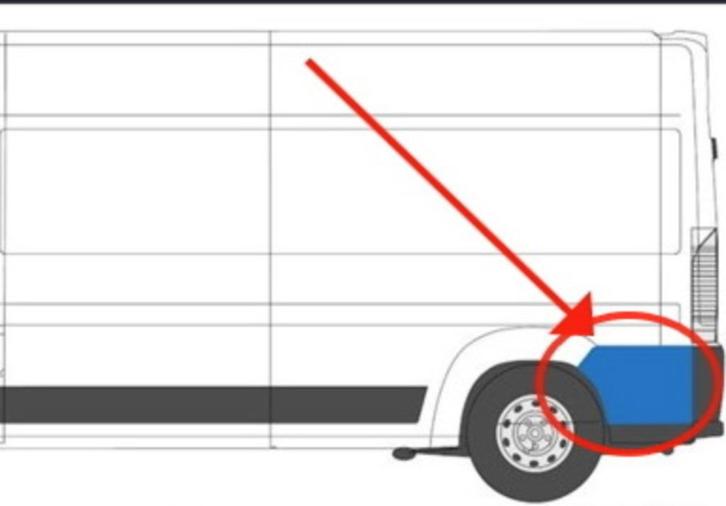 Jumper-Boxer-Ducato: Sierlijst-carrosserie, Auto-onderdelen, Carrosserie, Citroën, Fiat, Peugeot, Achter, Links, Nieuw, Ophalen of Verzenden