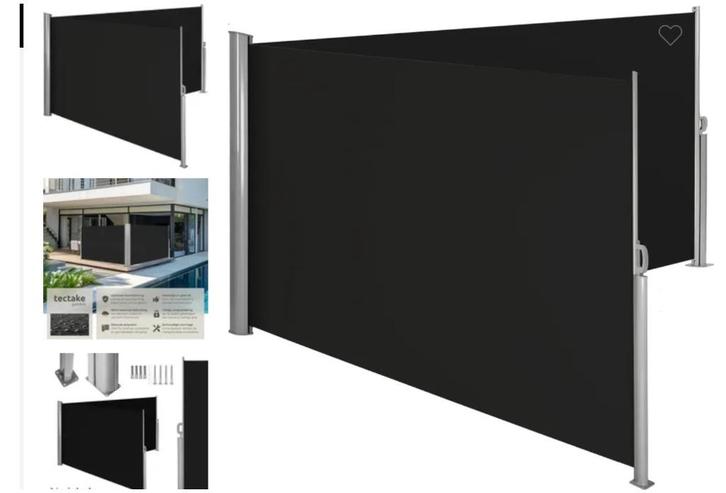 Windscherm tecTake, Caravans en Kamperen, Windschermen, Nieuw, Uittrekbaar, Ophalen