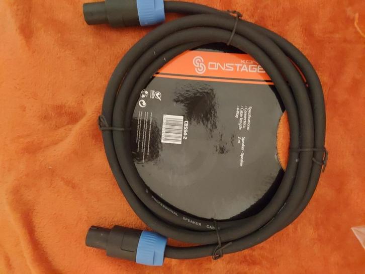 Konig OnStage speakerkabel 2m — professioneel- tour proof, Muziek en Instrumenten, Kabels en Stekkers, Nieuw, Ophalen of Verzenden