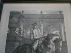 * koperets “Ruiter te paard” – Joh. El Ridinger, Antiek en Kunst, Curiosa en Brocante, Ophalen of Verzenden