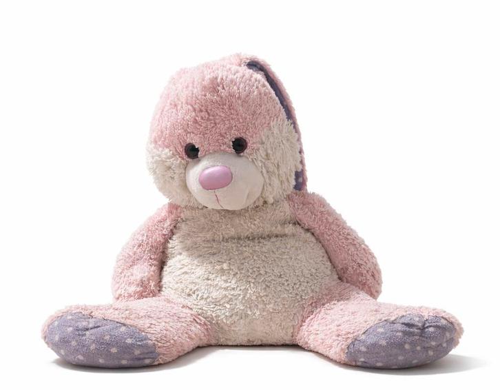 Roos knuffelkonijn, Kinderen en Baby's, Speelgoed | Knuffels en Pluche, Gebruikt, Konijn, Ophalen