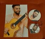 Lot de photo+porte-clé+badge Kendji Girac, Enlèvement ou Envoi