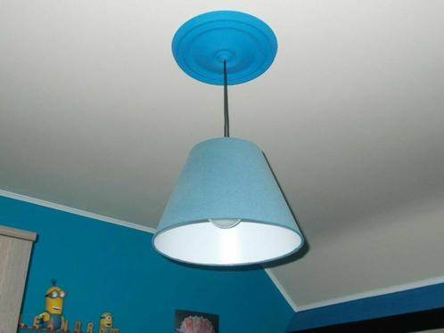* Abat - jour / suspension IKEA + Socket + rosace bleue, Huis en Inrichting, Lampen | Lampenkappen, Zo goed als nieuw, 25 tot 50 cm