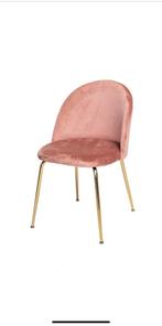 Stoelen vélours roze met goudkleurig onderstel, Huis en Inrichting, Stoelen, Overige materialen, Vijf, Zes of meer stoelen, Zo goed als nieuw