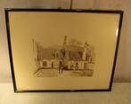 Prachtige Tekening 'Oud Begijnhof' - Delbaere, Antiek en Kunst, Kunst | Tekeningen en Fotografie, Ophalen of Verzenden