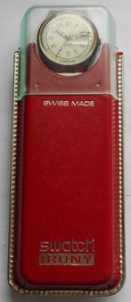 Montre SWATCH avec boitier et document., Enlèvement ou Envoi, Cuir, Swatch, Synthétique