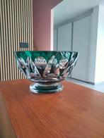 Brocante grote coupe schaal kristal VSL Val Saint Lambert, Ophalen