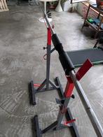 Station de musculation + barre + 80kg de poids, Sport en Fitness, Ophalen, Zo goed als nieuw