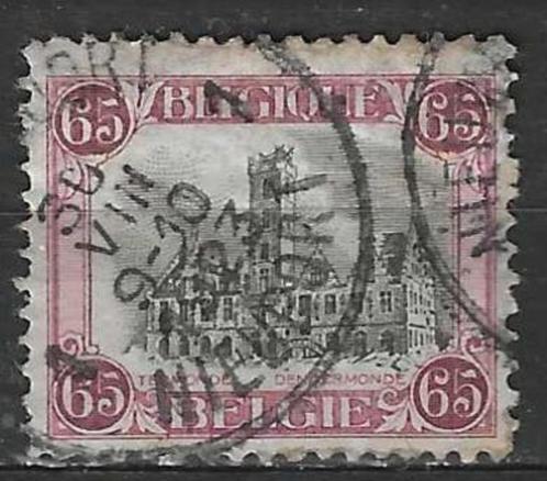 Belgie 1920 - Yvert/OBP 182 - Stadhuis van Dendermonde (ST), Postzegels en Munten, Postzegels | Europa | België, Gestempeld, Gestempeld