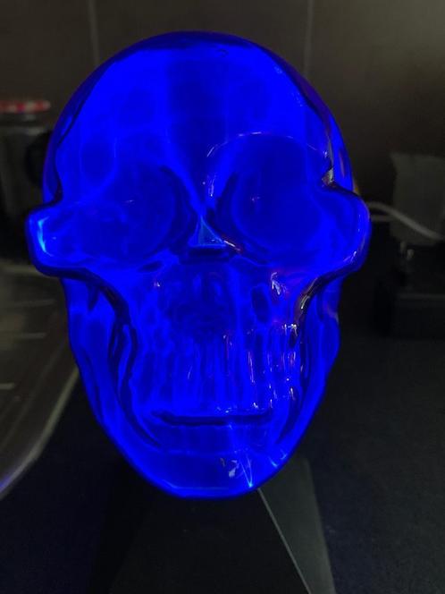 Lampe à plasma - Blue Skull, Huis en Inrichting, Lampen | Tafellampen, Gebruikt, Minder dan 50 cm, Glas, Ophalen of Verzenden
