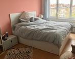 Ikea bed met lades Brimnes (160), Ophalen, Wit, Tweepersoons, 200 cm