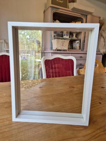 Fotokader hout wit met 2 glazen voor foto 20 x 25 cm beschikbaar voor biedingen