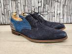 Floris van Bommel blauwe suede herenschoenen Mt 42H, Kleding | Heren, Floris van Bommel, Zo goed als nieuw, Veterschoenen, Verzenden