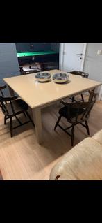 Landelijke tafel vierkant1,36mx1,36m kleur taupe, Antiek en Kunst, Ophalen