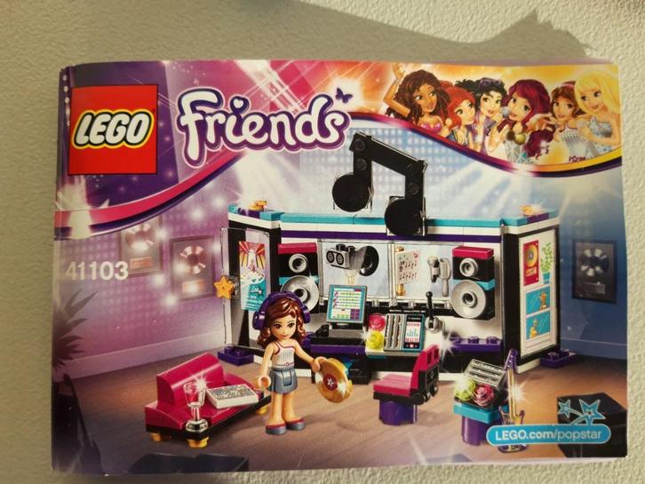 LEGO Friends Popster Opnamestudio - 41103 - vanaf 6 jaar, Kinderen en Baby's, Speelgoed | Duplo en Lego, Zo goed als nieuw, Lego