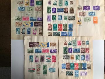 24 timbres non oblitérés Egypte 1947-1960