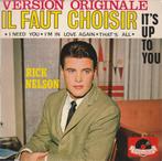 Rick Nelson - It's up to you + 3 andere, Cd's en Dvd's, Vinyl Singles, Verzenden, 7 inch, Zo goed als nieuw, EP