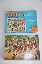 Vintage jig-saw houten puzzel * 12 stuks * 1977, Kinderen en Baby's, Speelgoed | Kinderpuzzels, 2 tot 4 jaar, Gebruikt, 10 tot 50 stukjes