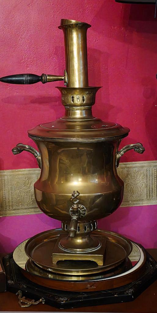 Samovar ca 1890-1900, Rusland, Tula, Lyalin Broers, Antiek en Kunst, Antiek | Brons en Koper, Ophalen of Verzenden