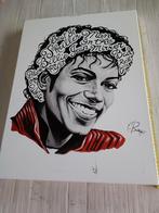 Foto canvas Michael Jackson,lichtjes beschadigd vanonder, Ophalen