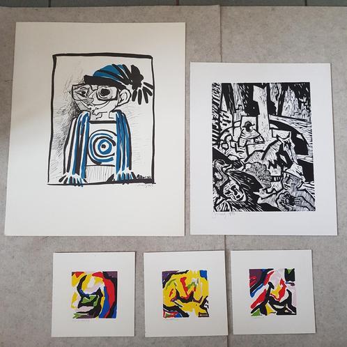 Mark Debroux, grafiek, zeefdrukken en linosnede, Antiek en Kunst, Kunst | Litho's en Zeefdrukken, Ophalen of Verzenden