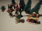 figurines de noël bonhomme de neige enfant avec lampadaire c, Utilisé, Enlèvement ou Envoi
