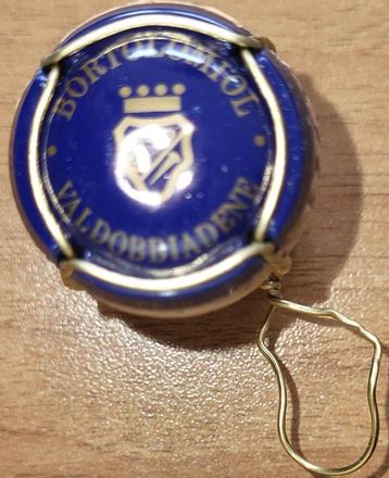 Italiaanse Prosecco capsule&kurk BORTOLOMIOL blauw&goud nr04