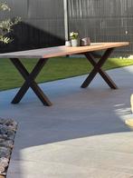 Boomstamtafels  maatwerk monocoating voor buiten, Tuin en Terras, Ophalen, Zo goed als nieuw