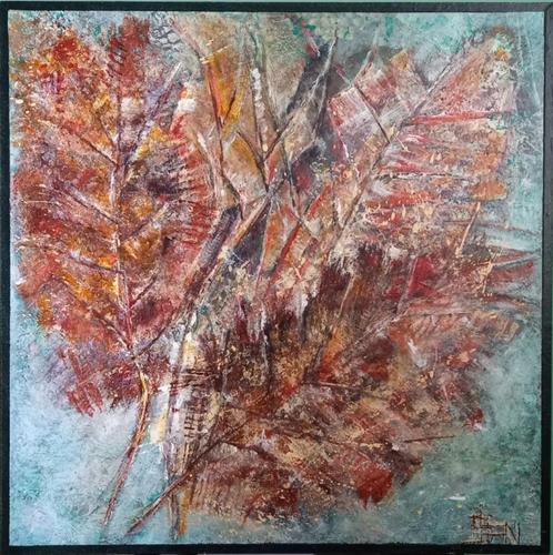Peinture, Quand l'automne caresse les feuilles, Antiquités & Art, Art | Peinture | Moderne, Enlèvement ou Envoi