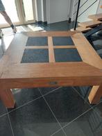 salon + bijzet tafel, Ophalen, Gebruikt, 50 tot 100 cm, Teakhout