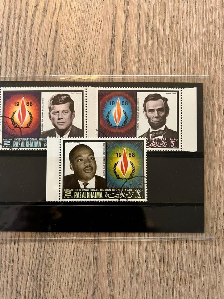 Zegels Ras al-Khaimah 1968, Intern. Jaar Mensenrechten., Postzegels en Munten, Postzegels | Thematische zegels, Postfris, Overige thema's