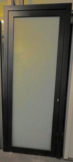 Zwarte aluminium deur breedte: 95cm hoogte: 220cm, Ophalen, Nieuw