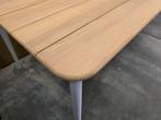 Tuintafel (NIEUW) met teak tafelblad 270x100x76H, Tuin en Terras, Ophalen, Zo goed als nieuw, Rechthoekig, Teakhout