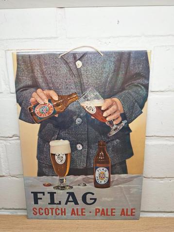 Blikken reclame bord 1963 Flag Scotch Pale Ale Haacht beschikbaar voor biedingen