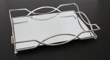 Retro spiegel dienblad - Vintage deco beschikbaar voor biedingen