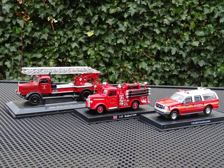 Lot van 3 fijn gedetailleerde brandweerwagens, Hobby en Vrije tijd, Modelauto's | Overige schalen, Nieuw, Auto, Ophalen of Verzenden