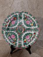 Vintage Japans Kutani bord met groen en roze tinten, Antiek en Kunst, Ophalen of Verzenden