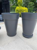 2 Pots Loft Urban rond haut – 42 cm L x 56 H– Anthracite, Ophalen, Zo goed als nieuw, Rond