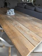 Eettafel in steigerhout met blokpoten en bank, Huis en Inrichting, Tafels | Eettafels, Ophalen