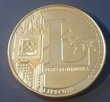 fysieke cryptomunt Litecoin beschikbaar voor biedingen