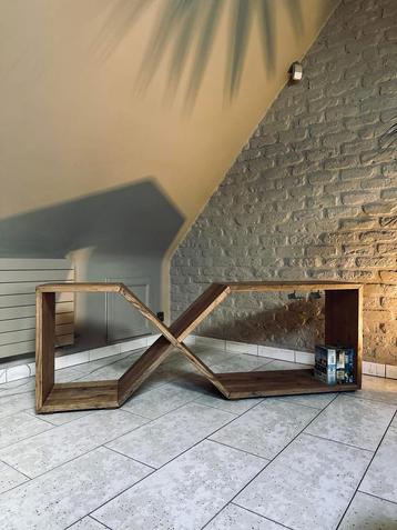 Console Dialma Brown – Style industriel et vintage, Enlèvement, Comme neuf