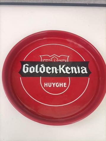 ancien plateau à bière en émail Huyghe Melle panneau publici, Enlèvement, Comme neuf, Panneau publicitaire