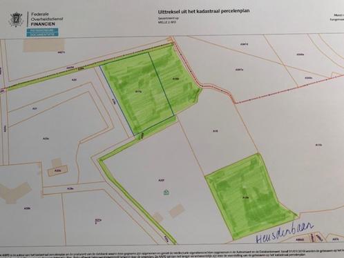 Weiland en hooiland + weg te koop totale oppervlakte 14800m², Immo, Terrains & Terrains à bâtir, 1500 m² ou plus