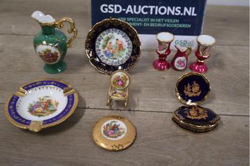 Mix van 10-Stuks Miniatuur Limoges Servies beschikbaar voor biedingen