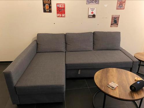 FRIHETEN Zetel – Donkergrijs, Huis en Inrichting, Zetels | Complete zithoeken, Zo goed als nieuw, Ophalen
